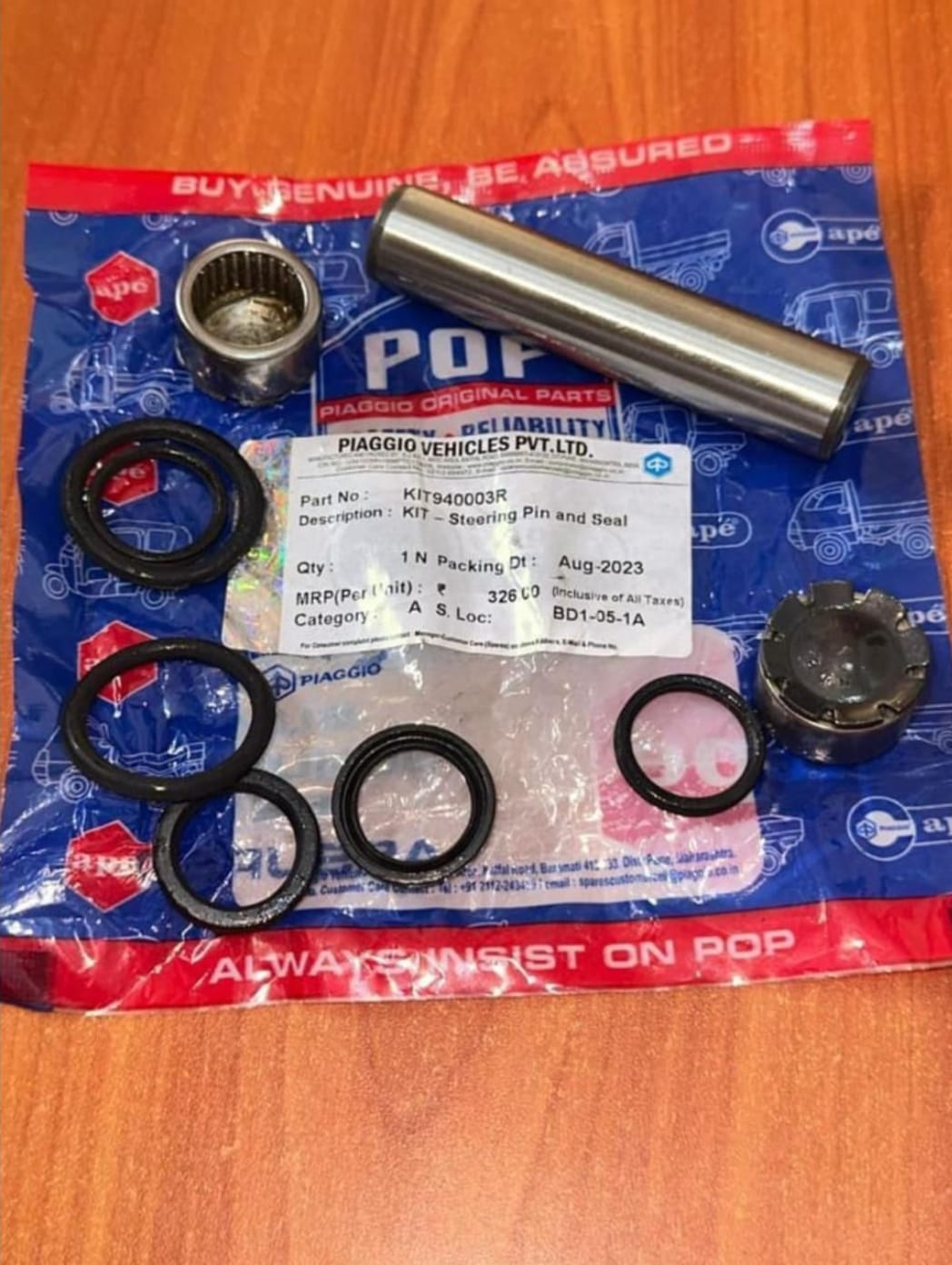 KIT   STEERING PIN AND SEAL KIT940003R