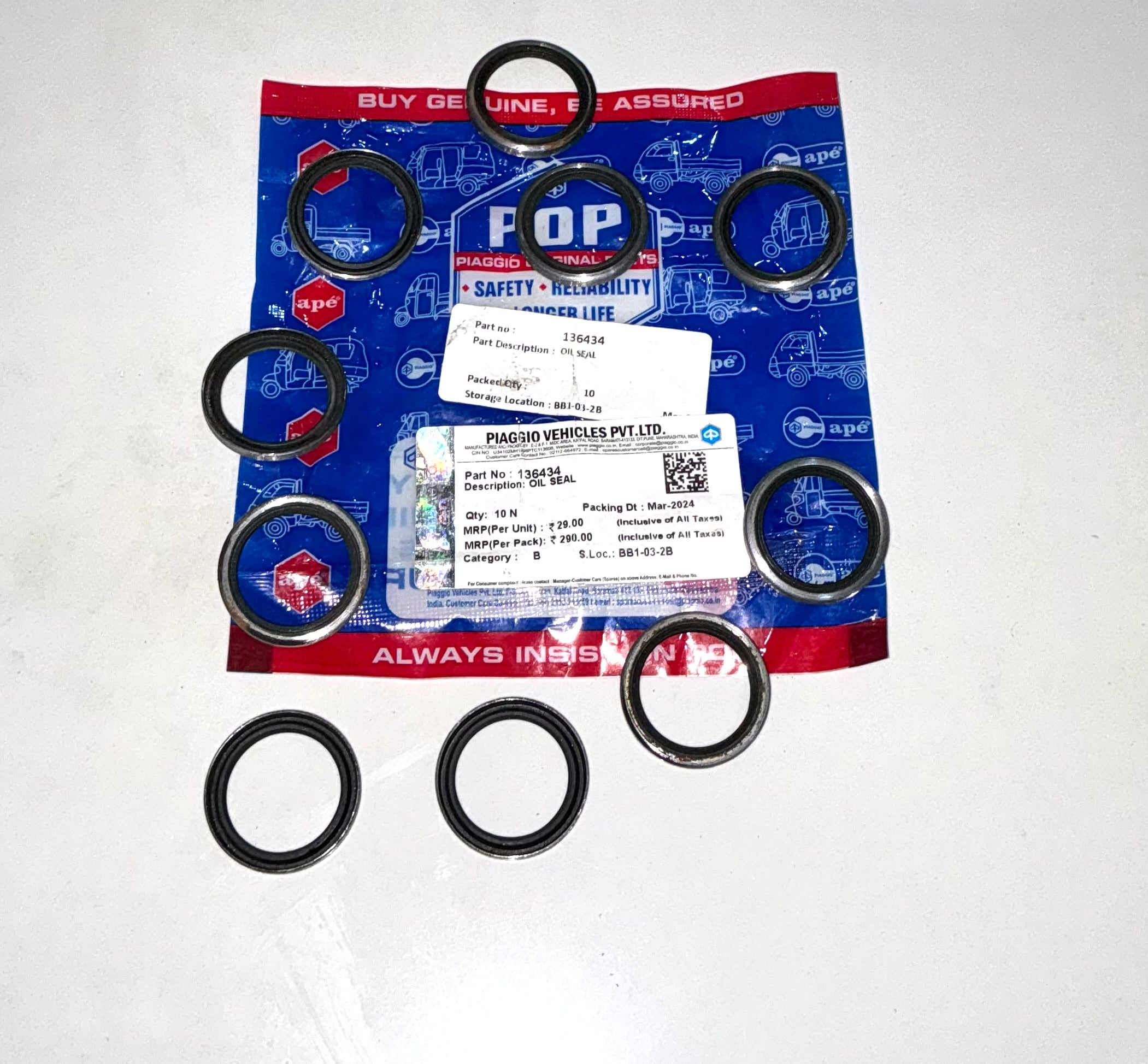 Oil Seal Front Hub 136434