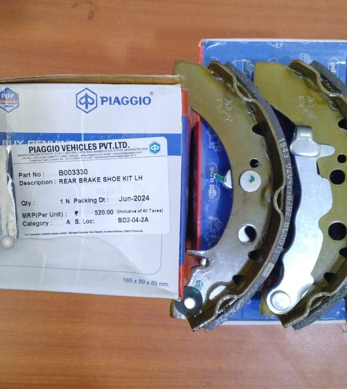 Rear   Brake Shoe Kit Lh  B003330