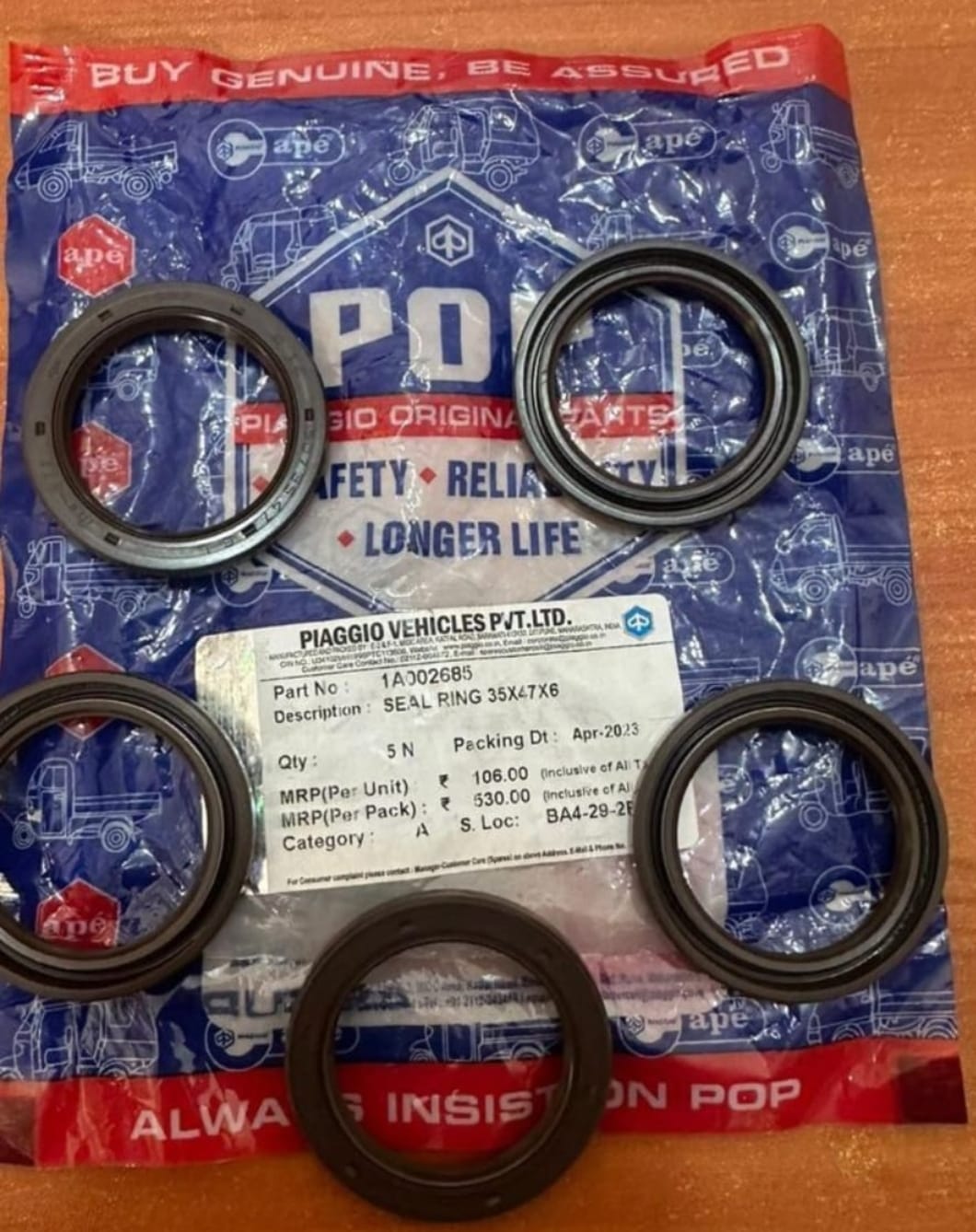 SEAL RING BROWN SEALS 1A002685