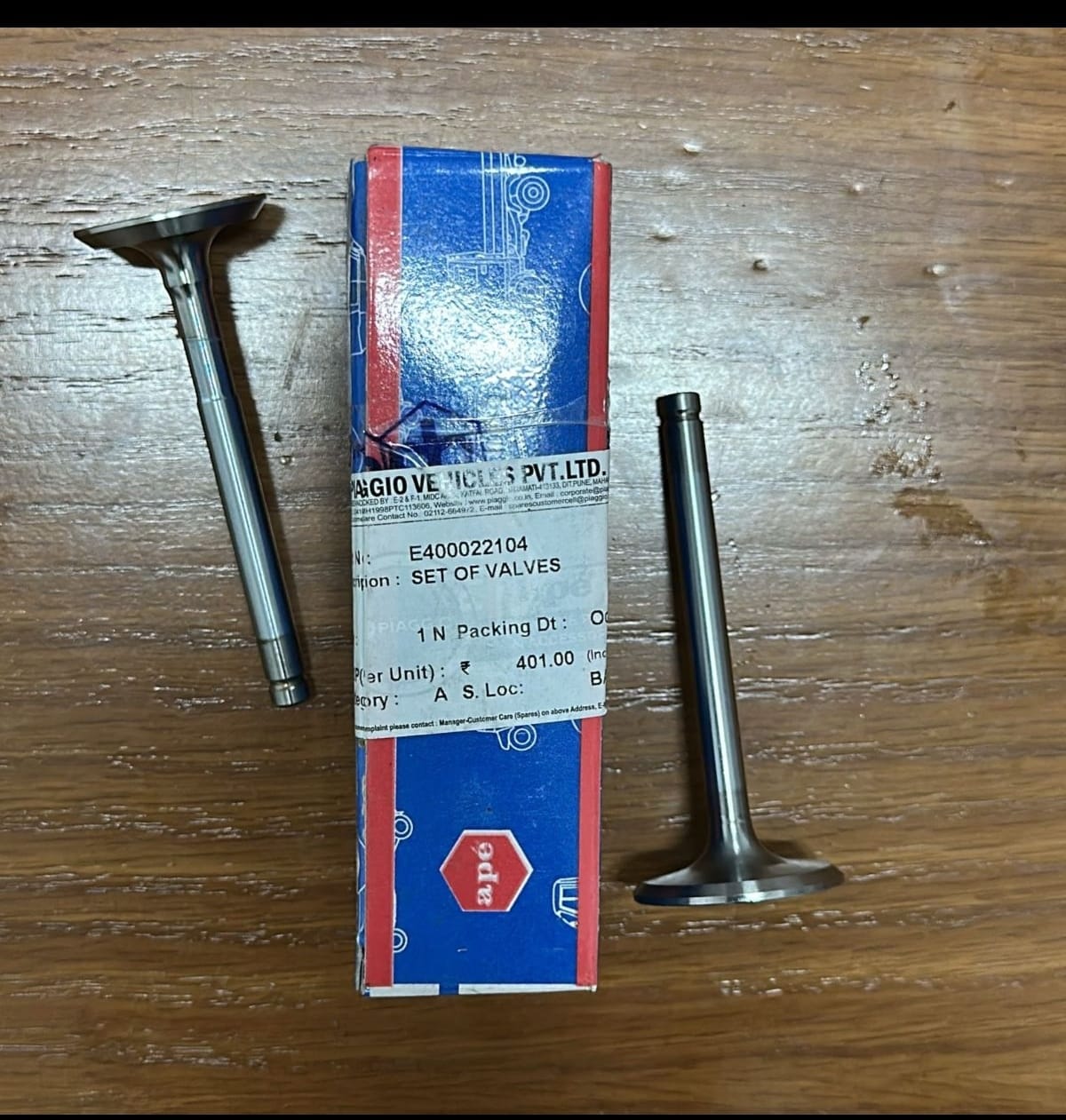SET OF   VALVES E400022104